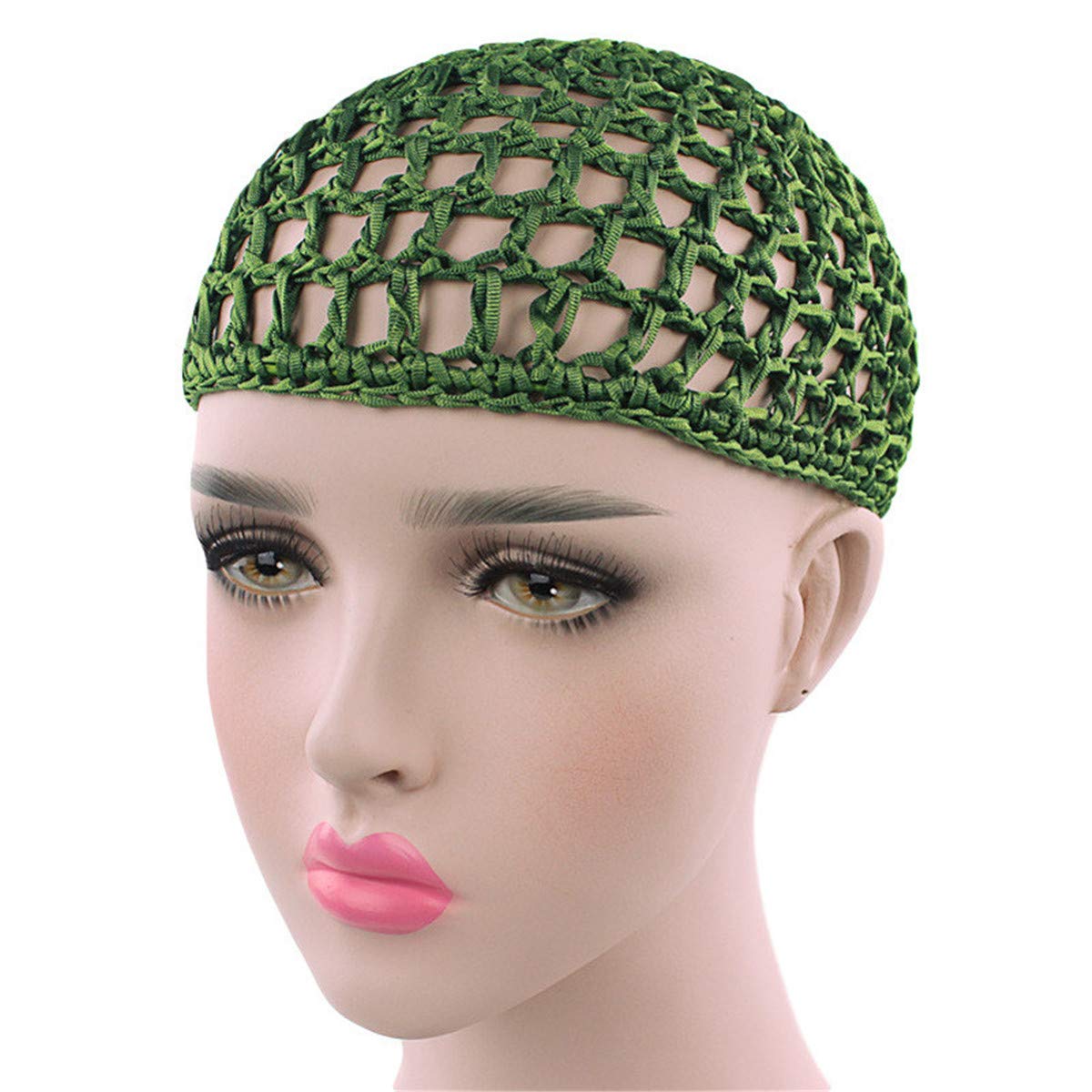 Qianmome Women Soft Rayon Snood Hat Hair Net Crocheted Hair Net Cap Mix Colors Beauty and Personal Care Qianmome