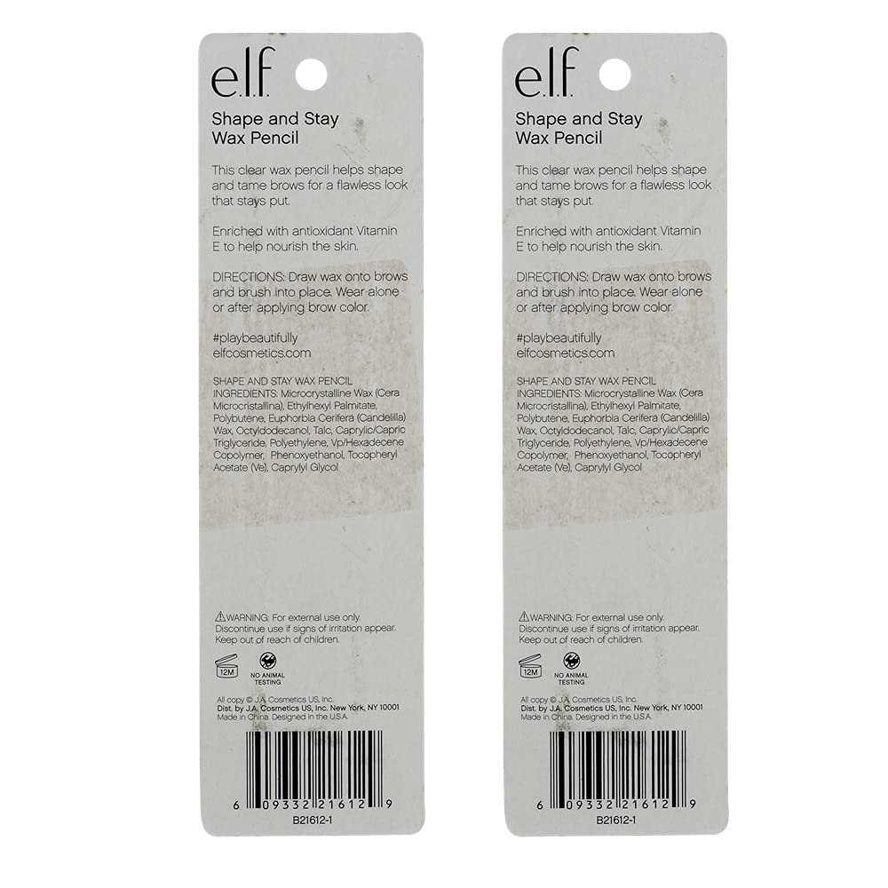 Pack of 2 e.l.f. Shape and Stay Wax Pencil, Clear 21612 Beauty & Personal Care e.l.f.
