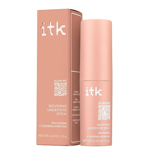 ITK Skincare Caffeine + Aloe Vera Under Eye Stick Face Moisturizer for Fine Line & Wrinkle Repair - Travel Size - Anti Aging Dark Circle Under Eye Beauty & Personal Care ITK
