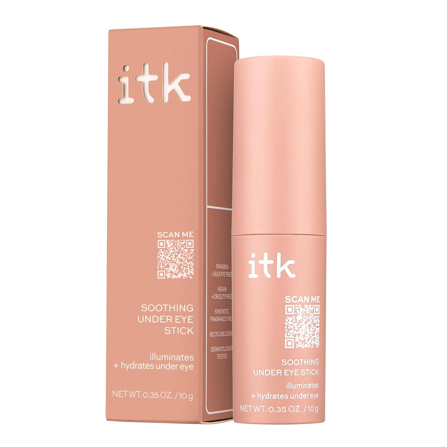 ITK Skincare Caffeine + Aloe Vera Under Eye Stick Face Moisturizer for Fine Line & Wrinkle Repair - Travel Size - Anti Aging Dark Circle Under Eye Beauty & Personal Care ITK