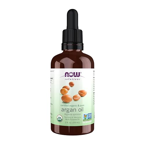 NOW Foods Solutions, Organic Argan Oil, Certified Organic and 100% Pure, "Gold of Morocco" Multi-Purpose Oil, 2-Ounce Beauty & Personal Care NOW Foods