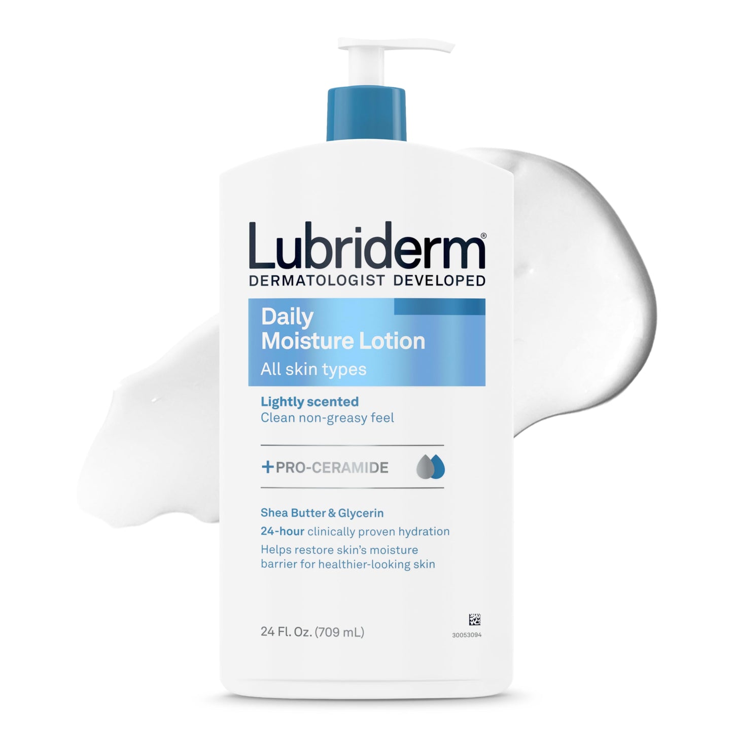 Lubriderm Daily Moisture Body Lotion + Pro-Ceramide, Body Lotion for Dry Skin, Shea Butter, Glycerin, Lightly Scented Hand Lotion, Non-Greasy 24-Hour Beauty & Personal Care Lubriderm