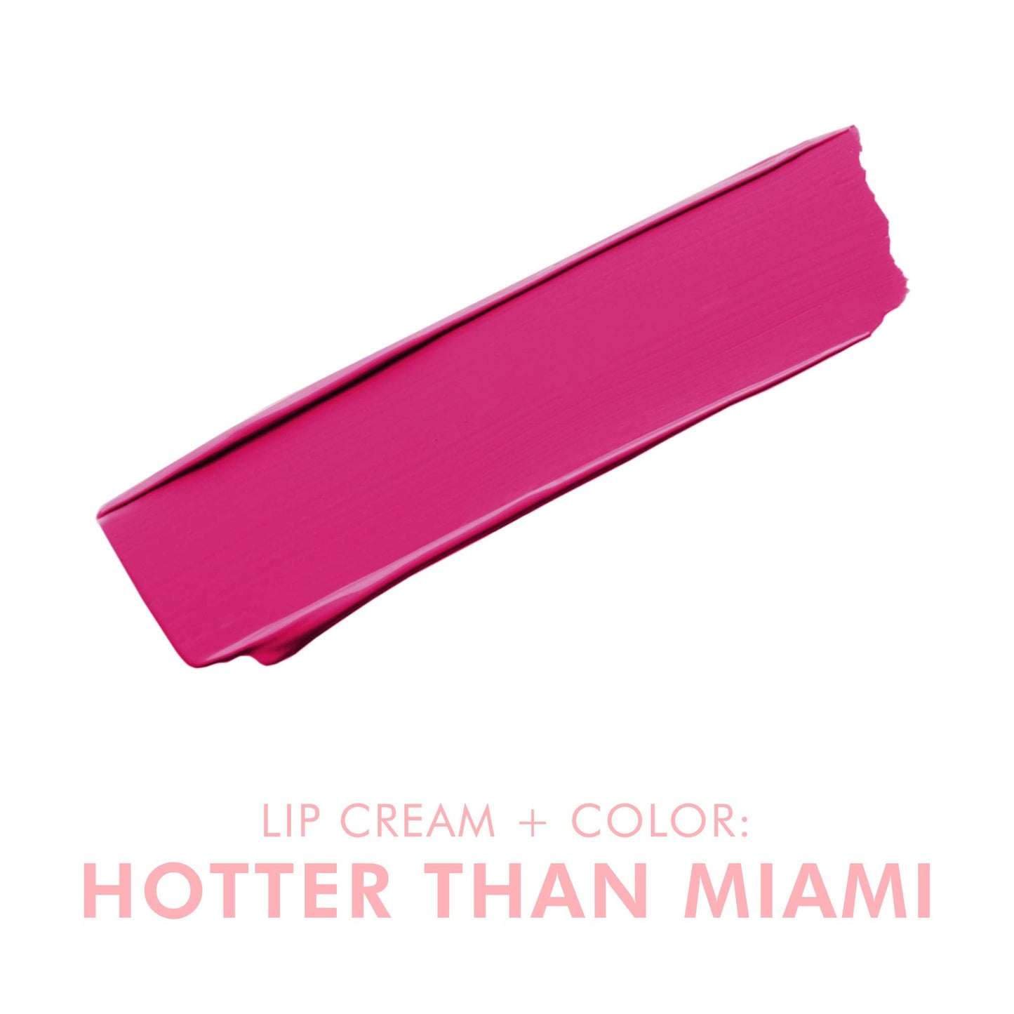 Beauty For Real Lip Cream + Color, Hotter Than Miami - Rich Vibrant Magenta - Long-Wear, Moisturizing Formula - Cupuacu Butter, Organic Neroli & Beauty & Personal Care Beauty For Real