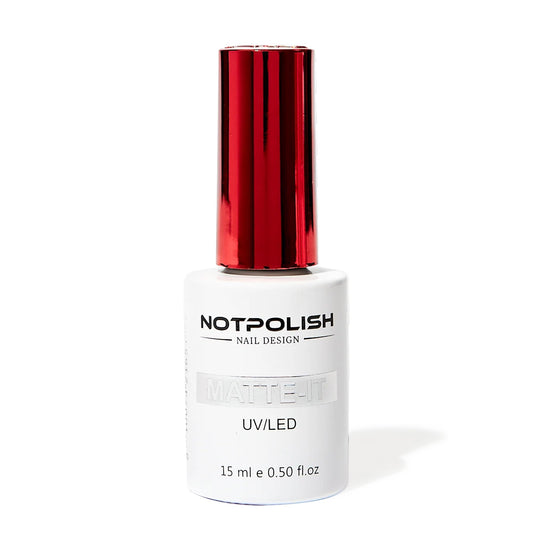 Notpolish Matte-It Gel Top Coat - Long-Lasting, Chip-Resistant Matte Finish | No-Wipe Formula for Smooth, Velvety Nails | Professional & Home Use