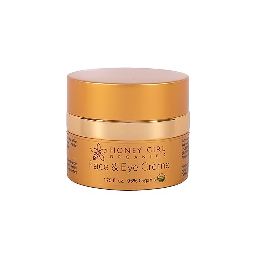 Honey Girl Organics Face & Eye Crème, USDA Certified Organic Facial Moisturizer & Under Eye Cream for Wrinkles, Dark Circles and Puffiness w/Hydrating Beauty & Personal Care Honey Girl Organics