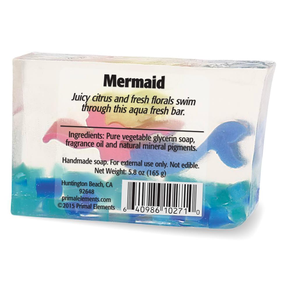 Primal Elements Glycerin Bar Soap | Helps All Skin Types, Sensitive, Oily & Dry Skin | NO PARABENS, VEGAN, GLUTEN FREE, 100% VEGETABLE BASE Beauty & Personal Care Primal Elements