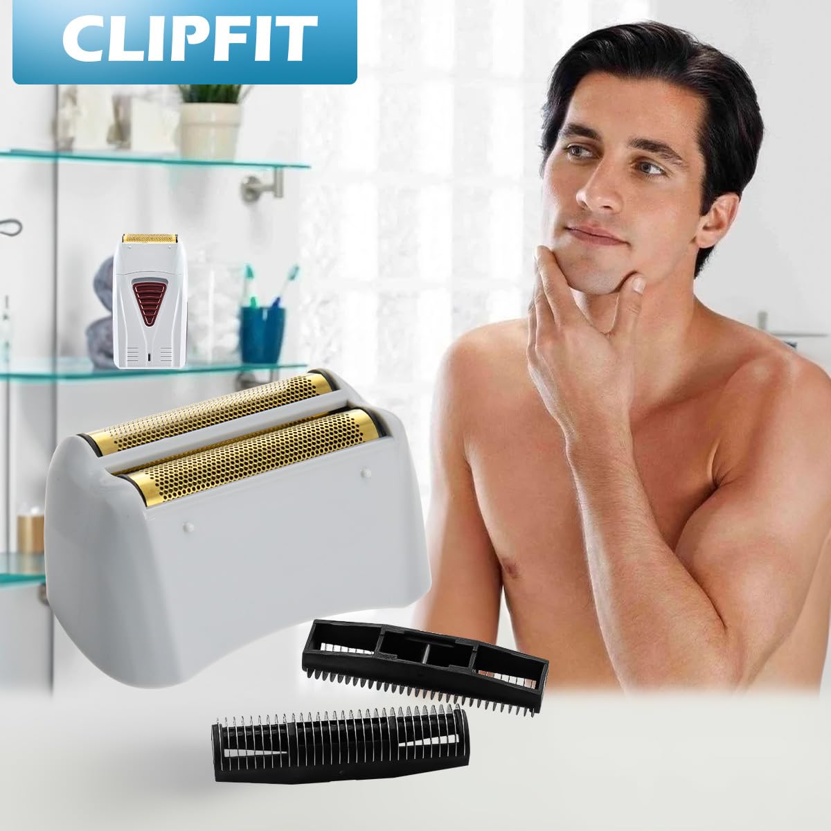 Foil Shaver Replacement Foil Compatible with Andis Foil Shaver TS1 (17150, 17235, 17220) and TS2 (17200), 2Pack Beauty and Personal Care CLIPFIT