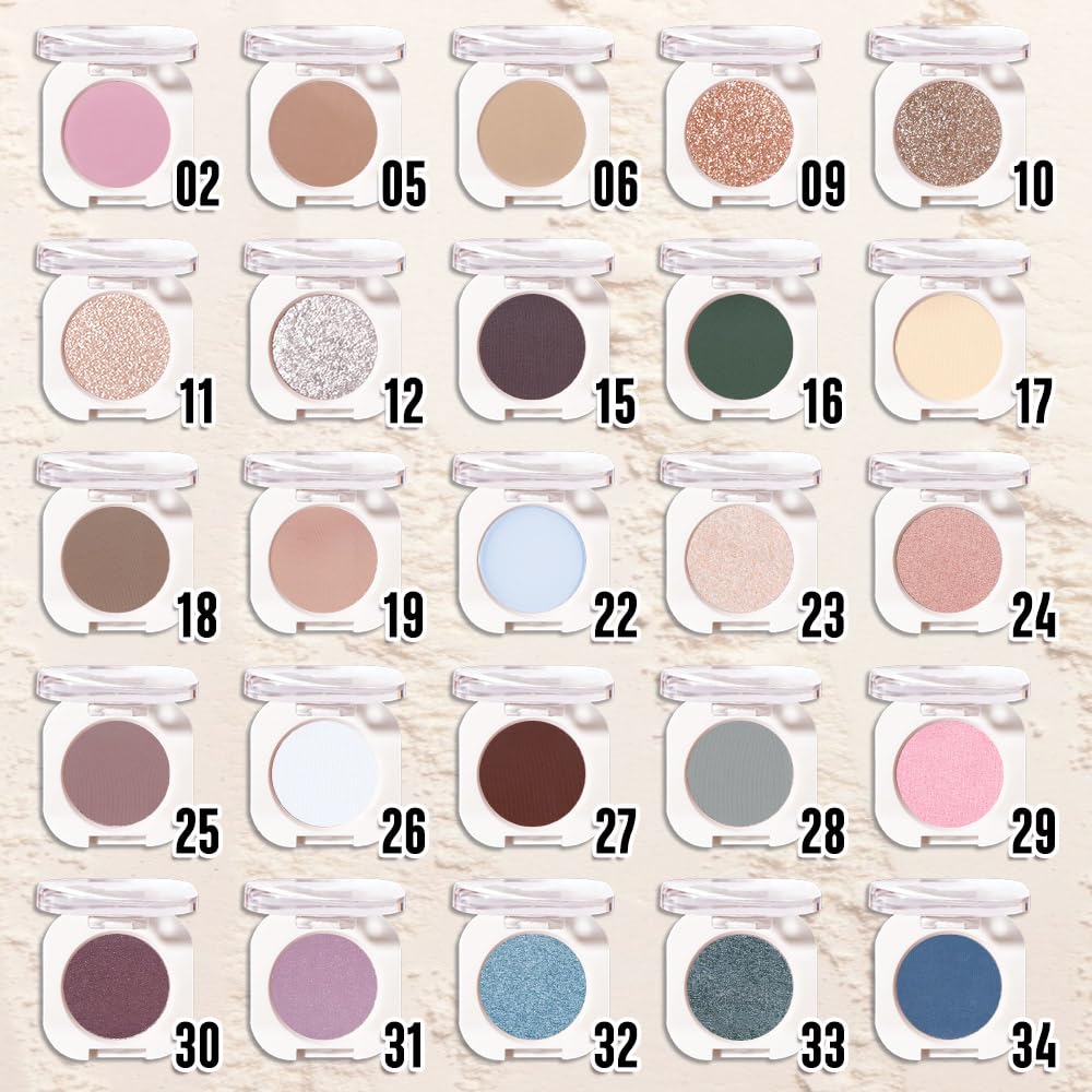 FeiCuiYun Glitter Shimmer Sparkle Eye Shadow Palette Makeup for Older Women, Pearl White Silver Glitter Shimmer Metallic Holographic Iridescent Cream Beauty and Personal Care FeiCuiYun
