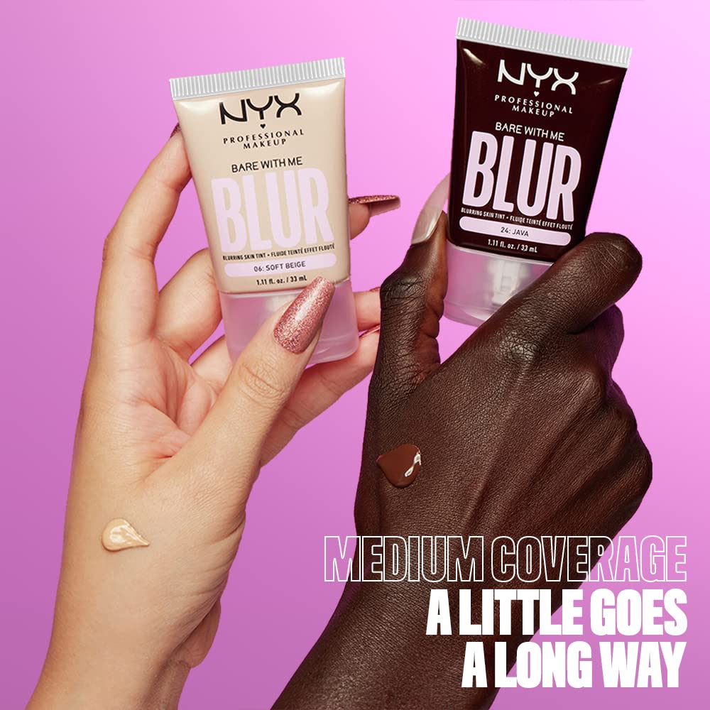 NYX PROFESSIONAL MAKEUP Bare With Me Blur Skin Tint Foundation Make Up with Matcha, Glycerin & Niacinamide - Pale Beauty & Personal Care NYX PROFESSIONAL MAKEUP