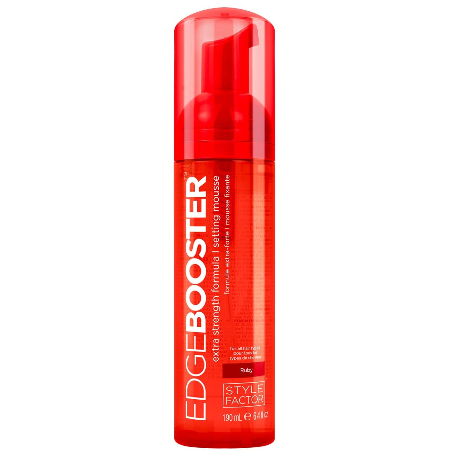 Style Factor EDGE BOOSTER Extra Strength Setting Mousse - Frizz Control, Extra Volume, and Conditioning - 6.4oz Ruby Mousse for Curly Hair Beauty & Personal Care Style Factor