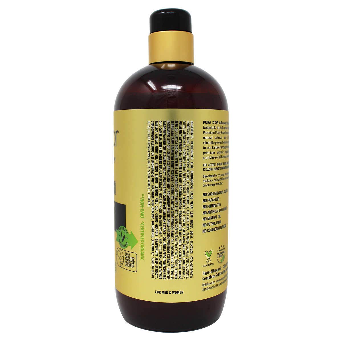 PURA D'OR Advanced Therapy System Clinically Proven to Reduce Hair Thinning - Paraben Free, Argan Oil Scent - Shampoo and Conditioner Set for Fine Beauty & Personal Care PURA D'OR