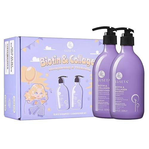 Biotin & Collagen Shampoo Conditioner Set,Thicking Shampoo for Hair Loss & Fast Hair Growth, Sulfate & Paraben Free, Keratin & Color Safe, 2×16.9oz Beauty & Personal Care L LUSETA