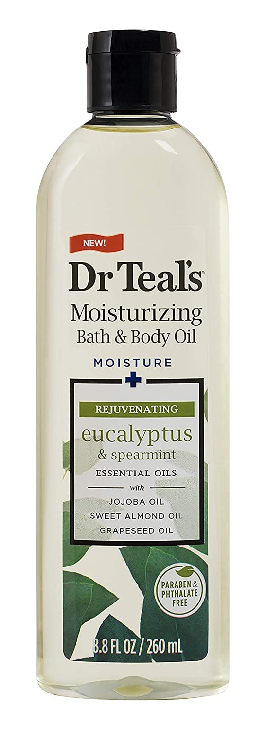 Dr. Teals Bath & Body Oil Variety Gift Set (2 Pack, 8.8oz Ea.) - Soothing Lavender & Rejuvenating Eucalyptus & Spearmint - Essential Oils Hydrate Skin Beauty and Personal Care Dr Teal's
