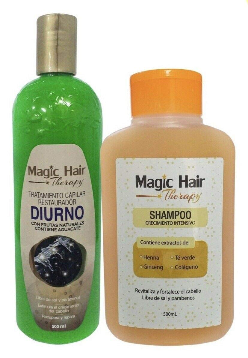 Magic Hair Therapy Shampoo, Acondicionador Crecimiento Intensivo y Tratamiento Capilar Restaurador Diurno Beauty & Personal Care Magic Hair Therapy