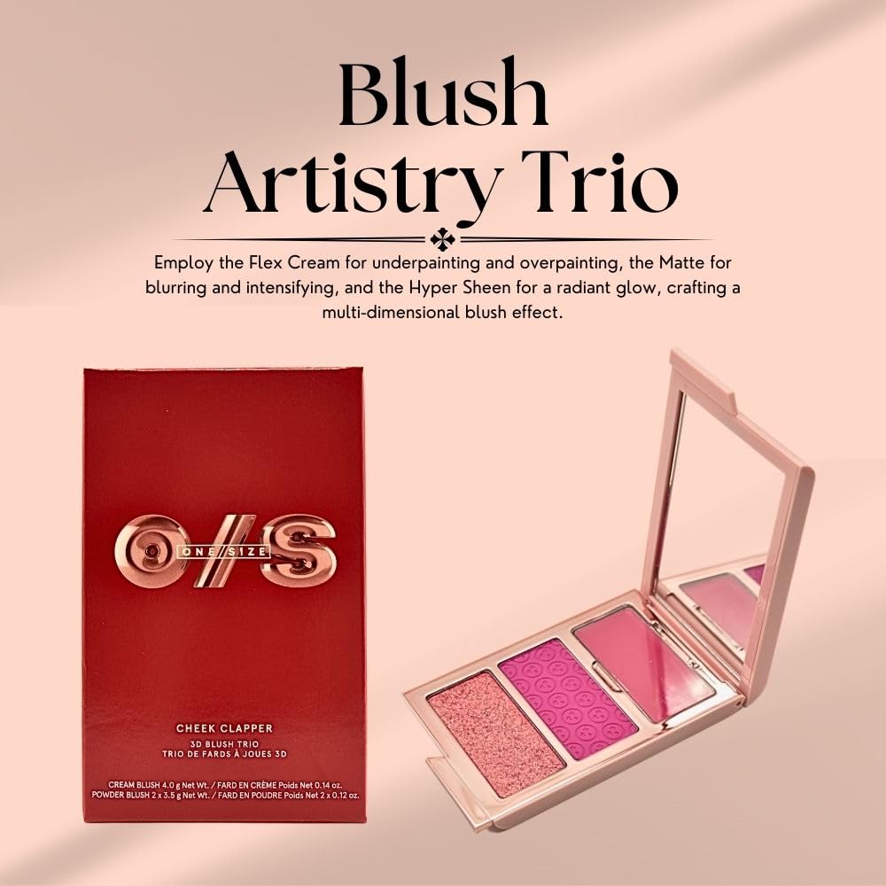 One Size Cheek Clapper 3D Blush Trio - Gworly Pop, 0.38 Ounce (Pack of 1)