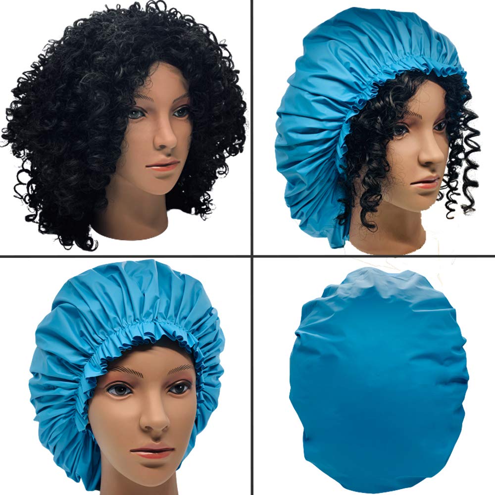 ELEBOX 2 Pack Premium Collection Super Jumbo Shower Cap Extra Large Shower Caps for Braids Shower Bonnets Women Waterproof Hair Caps for Spa Salon Beauty & Personal Care ELEBOX