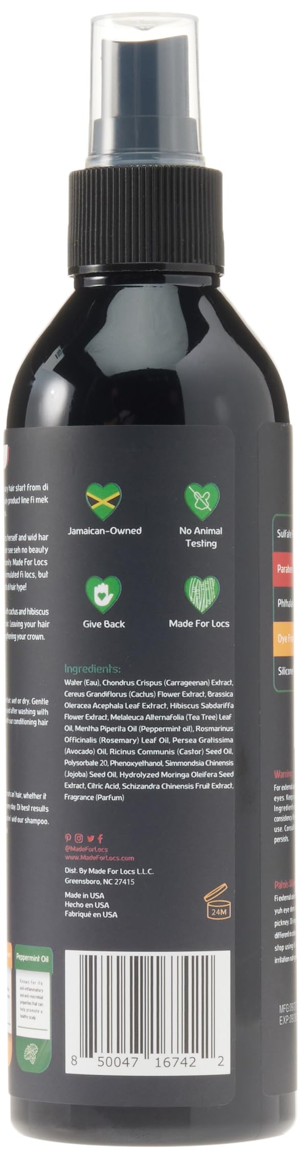 Made For Locs Jamaica Refresher Spray | Locs Moisturizer | Locs Deodorizer | Amazing Scents (Tropical, 8 oz) Beauty & Personal Care MFL MADE FOR LOCS