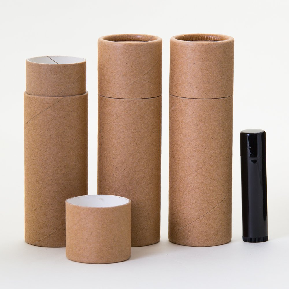 KJ's Krafts 3 OZ Kraft Paperboard Lip Balm Tubes (50, Eco-friendly) Beauty and Personal Care KJ's Krafts