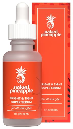 Naked Pineapple - Bright and Tight Super Serum - Enzyme-Powered for Blemish Control, Skin Elasticity & Hydration - Protects Moisture Barrier - 1oz Beauty & Personal Care Naked Pineapple