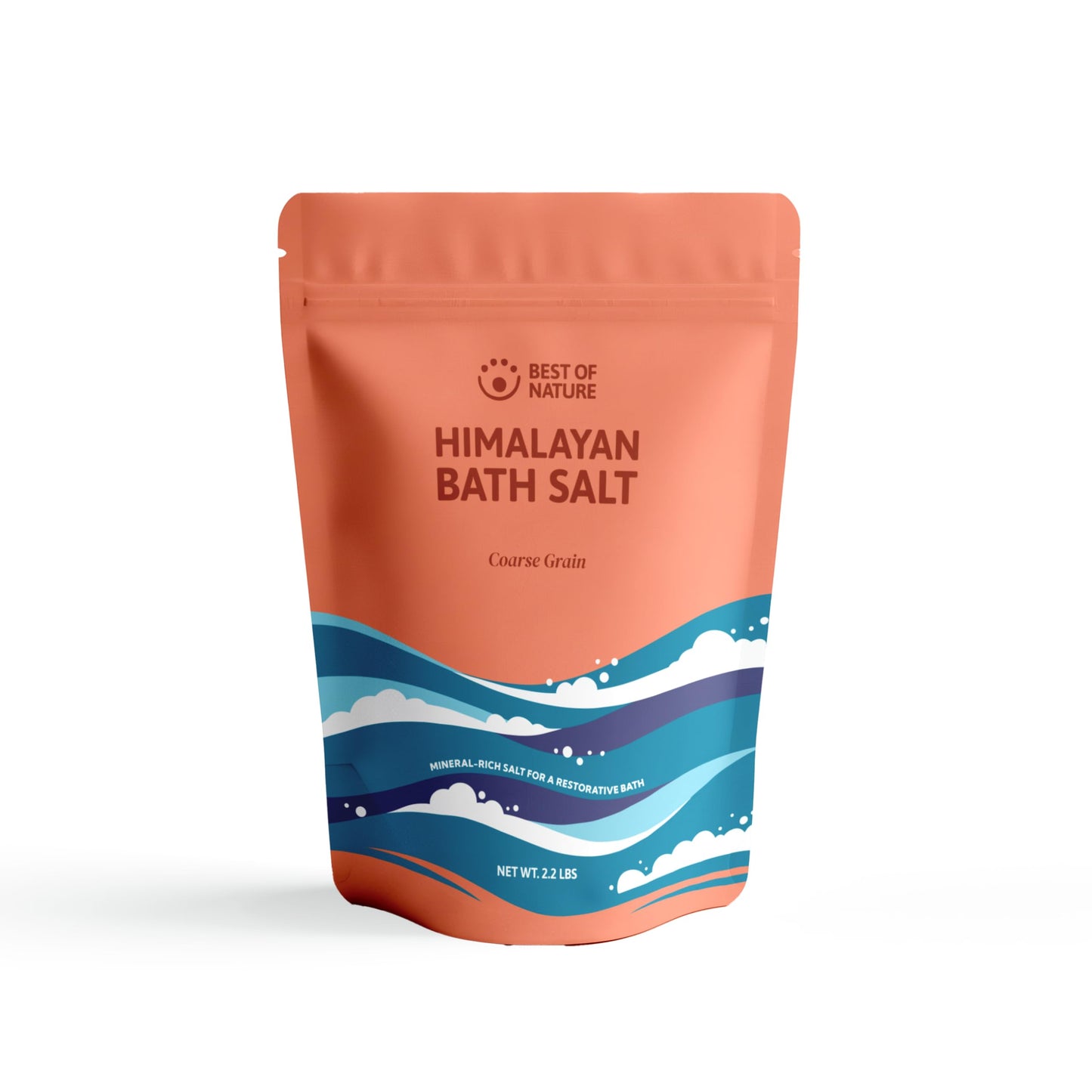 Best of Nature Himalayan Pink Salt 2.2 lb Coarse Grain Bath Soak Salt, Mineral-Rich Crystals, Resealable Bag, Made in the USA Beauty and Personal Care Best of Nature