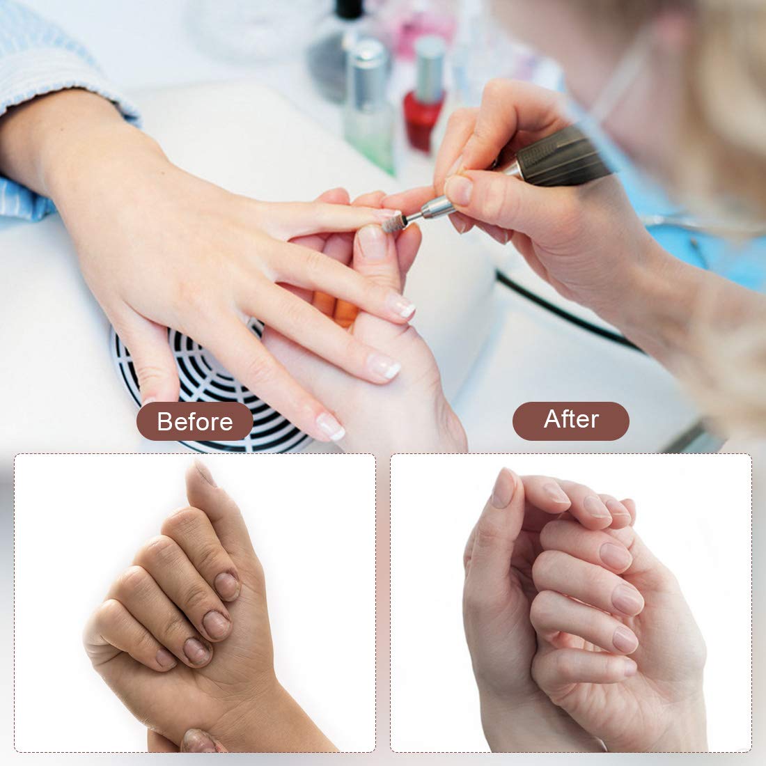 Rolybag Sanding Bands for Nail Drill Portable Nail Strap Set 3 Color Coarse Fine Grit Efile Sand Set 80#120#180#240#,2 Pieces 3/32 Inch Nail Drill Beauty & Personal Care Rolybag