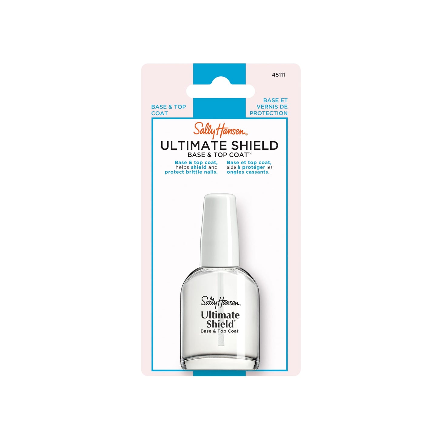 Sally Hansen Nail Treatment Ultimate Shield® Base & Top Coat | Strengthens & Protects Nails | Long-Lasting Clear Finish | Nail Strengthener Beauty & Personal Care Sally Hansen
