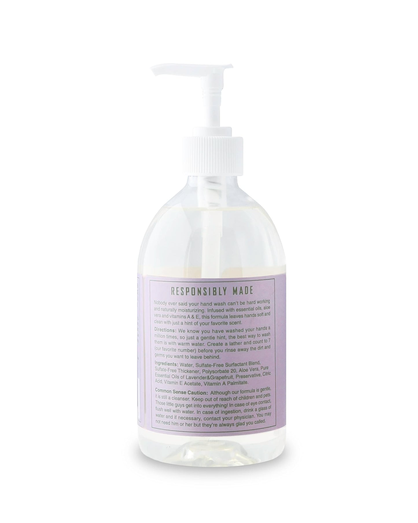 Rebel Green Liquid Hand Soap - Moisturizing Natural Bathroom & Kitchen Liquid Soap - Gentle Household Hand Wash (Lavender & Grapefruit, 16.90 Fl Oz Beauty & Personal Care Rebel Green
