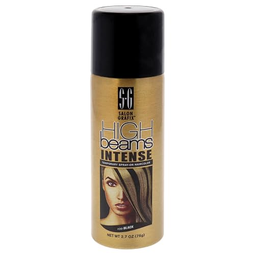 Salon Grafix High Beams Intense Temporary Spray - Black for Unisex - 2.7 oz Hair Color Beauty & Personal Care Salon Grafix