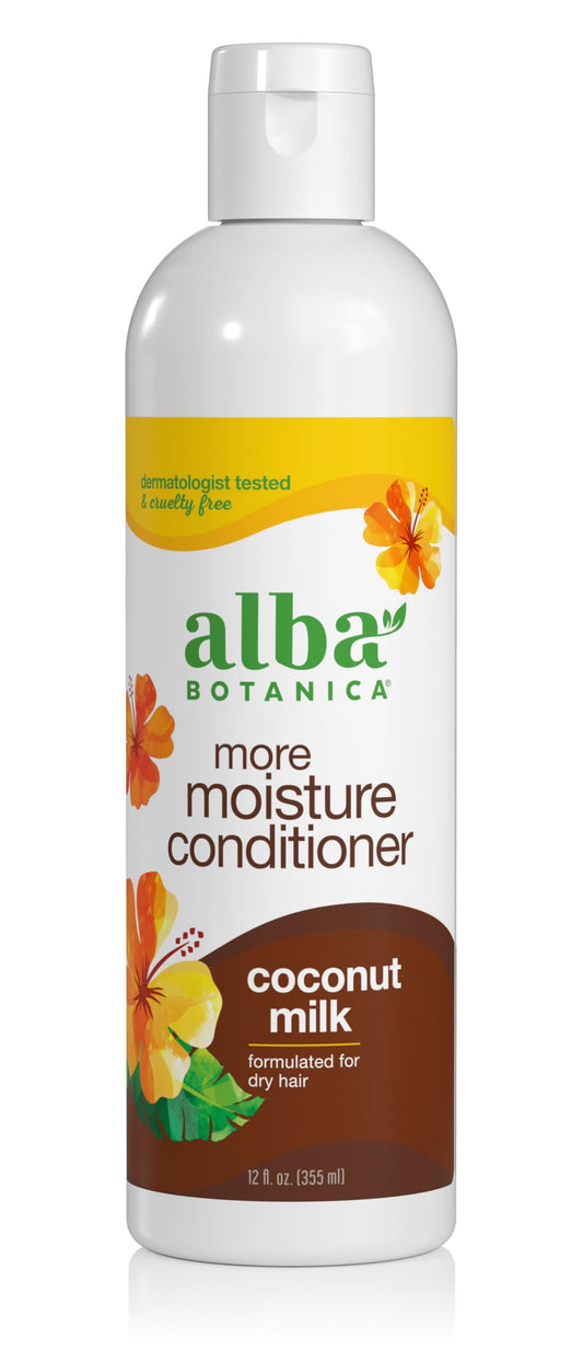 Alba Botanica More Moisture Conditioner, Coconut Milk, 12 Oz (Packaging May Vary) Beauty & Personal Care Alba Botanica