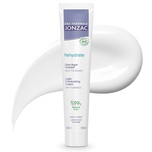 Eau Thermale Jonzac Rehydrate Organic Light Moisturzing Cream for Daily Use - Facial Cream Providing 24hr Hydration with Pure Hyaluronic Acid Beauty & Personal Care JONZAC