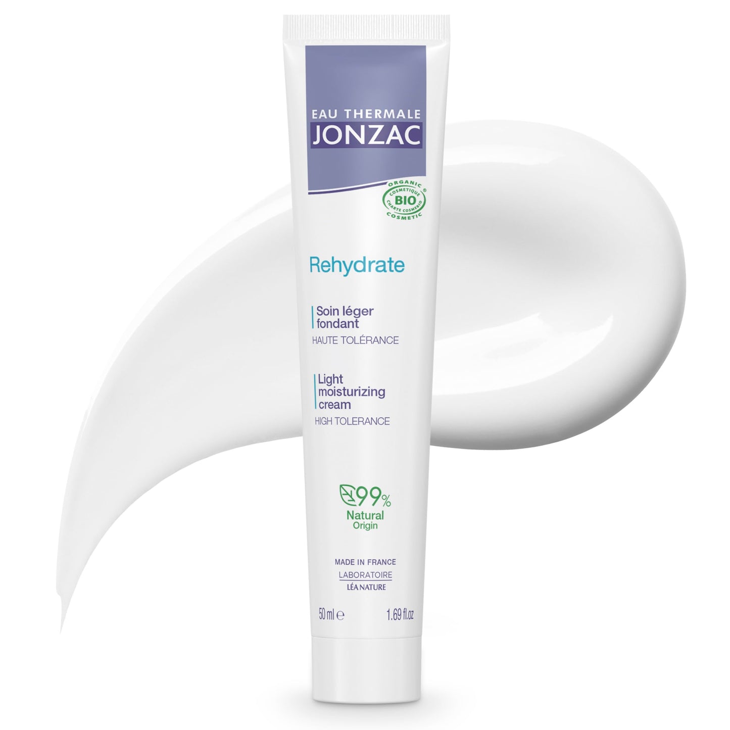 Eau Thermale Jonzac Rehydrate Organic Light Moisturzing Cream for Daily Use - Facial Cream Providing 24hr Hydration with Pure Hyaluronic Acid Beauty & Personal Care JONZAC