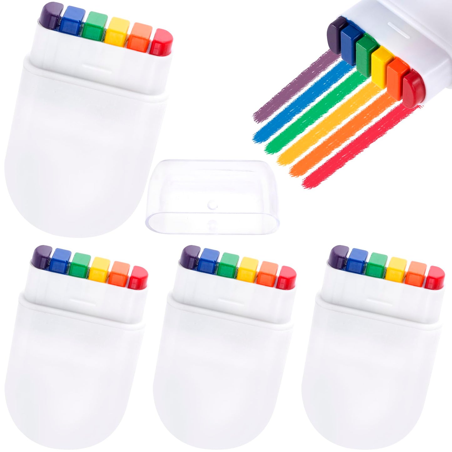 SmallCat 4pcs Pride Face Paint Sticks, Rainbow Face Paint Markers for Gay, Face Paint Crayons, Festival Rainbow Makeup for Face, Body, Women, Men Beauty & Personal Care SmallCat