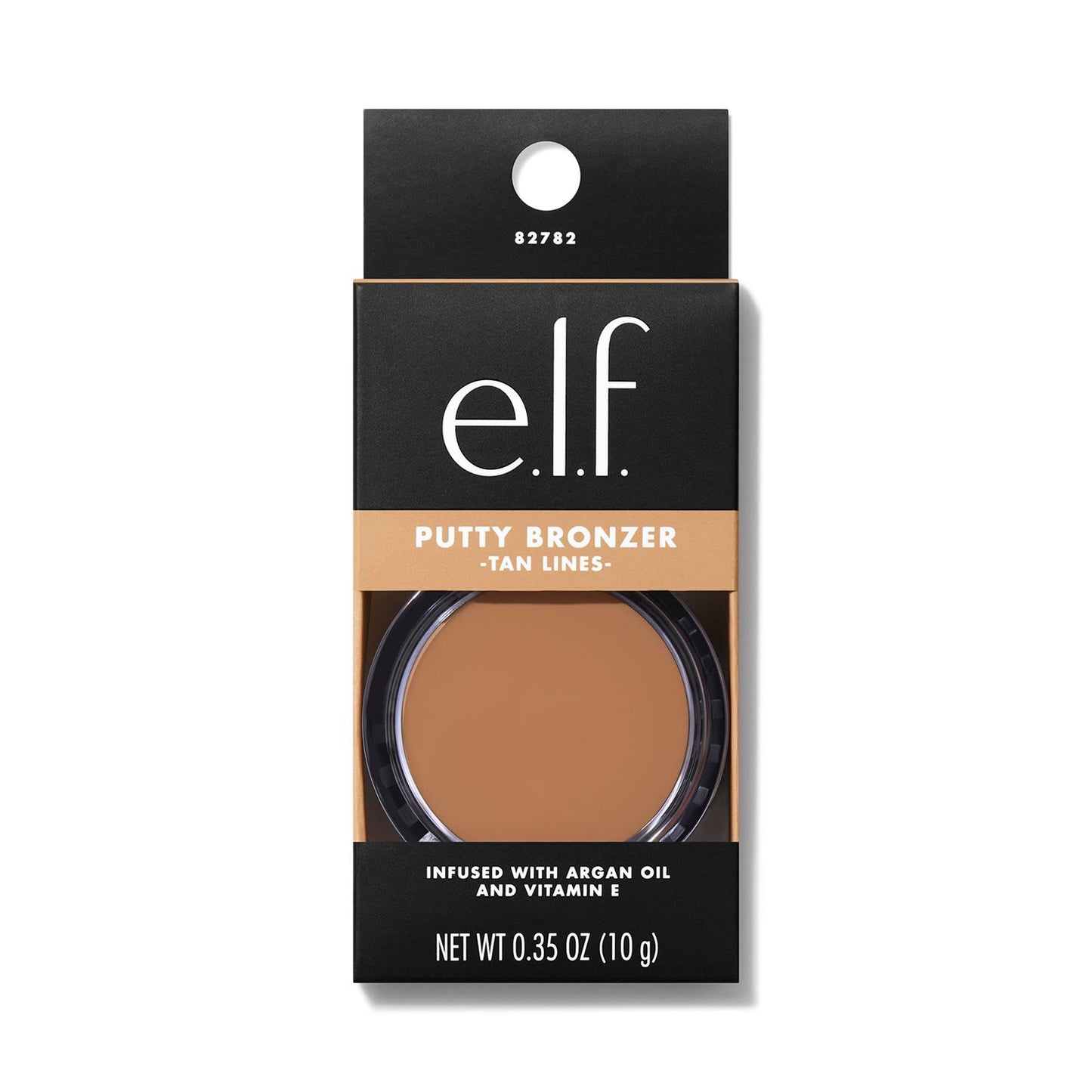 e.l.f. Putty Bronzer, Creamy & Highly Pigmented Formula, Creates a Long-Lasting Bronzed Glow, Infused with Argan Oil & Vitamin E, Tan Lines, 0.35 Oz Beauty & Personal Care e.l.f.