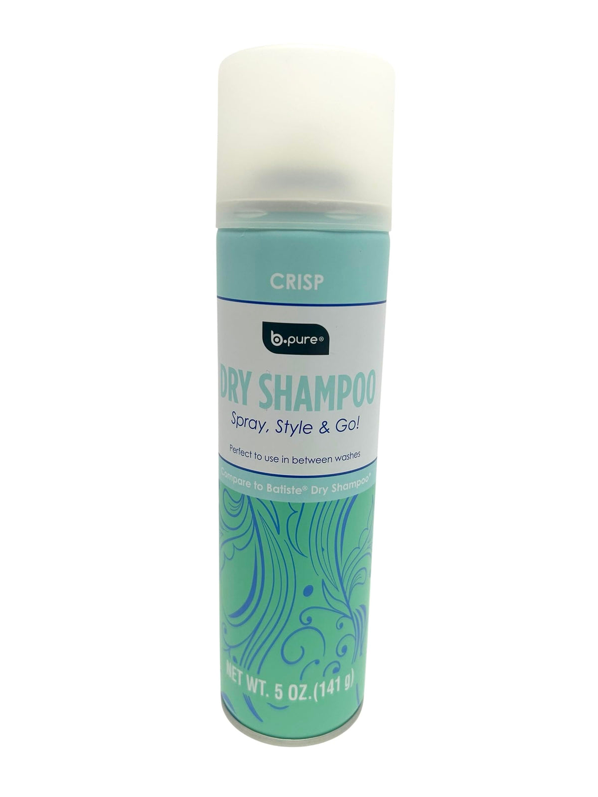 b.pure Crisp Dry Shampoo Spray, Style & Go Formula, 5 oz, Refreshing Oil-Absorbing Hair Care