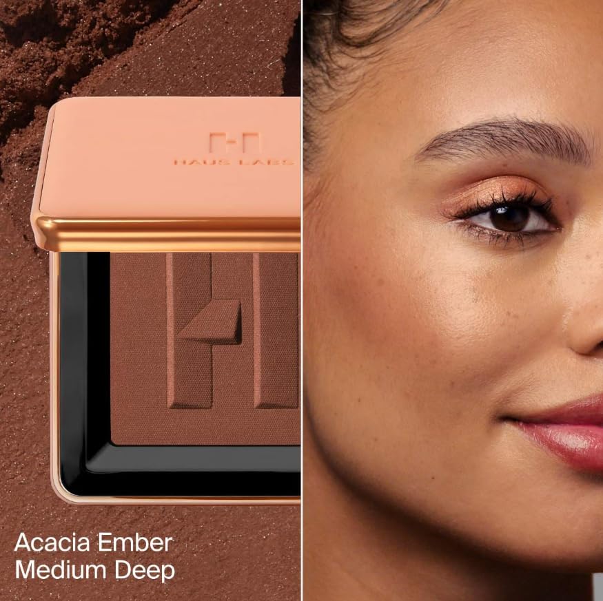 HAUS LABS BY LADY GAGA Power Sculpt Velvet Powder Bronzer - Acacia Ember Medium Deep Beauty & Personal Care Haus Laboratories