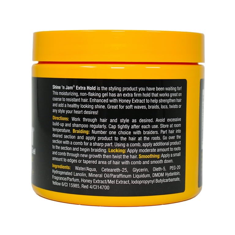 Shine N Jam Conditioning Gel Extra Hold 16 Ounce Jar (473ml) (3 Pack) Beauty & Personal Care Shine 'n Jam