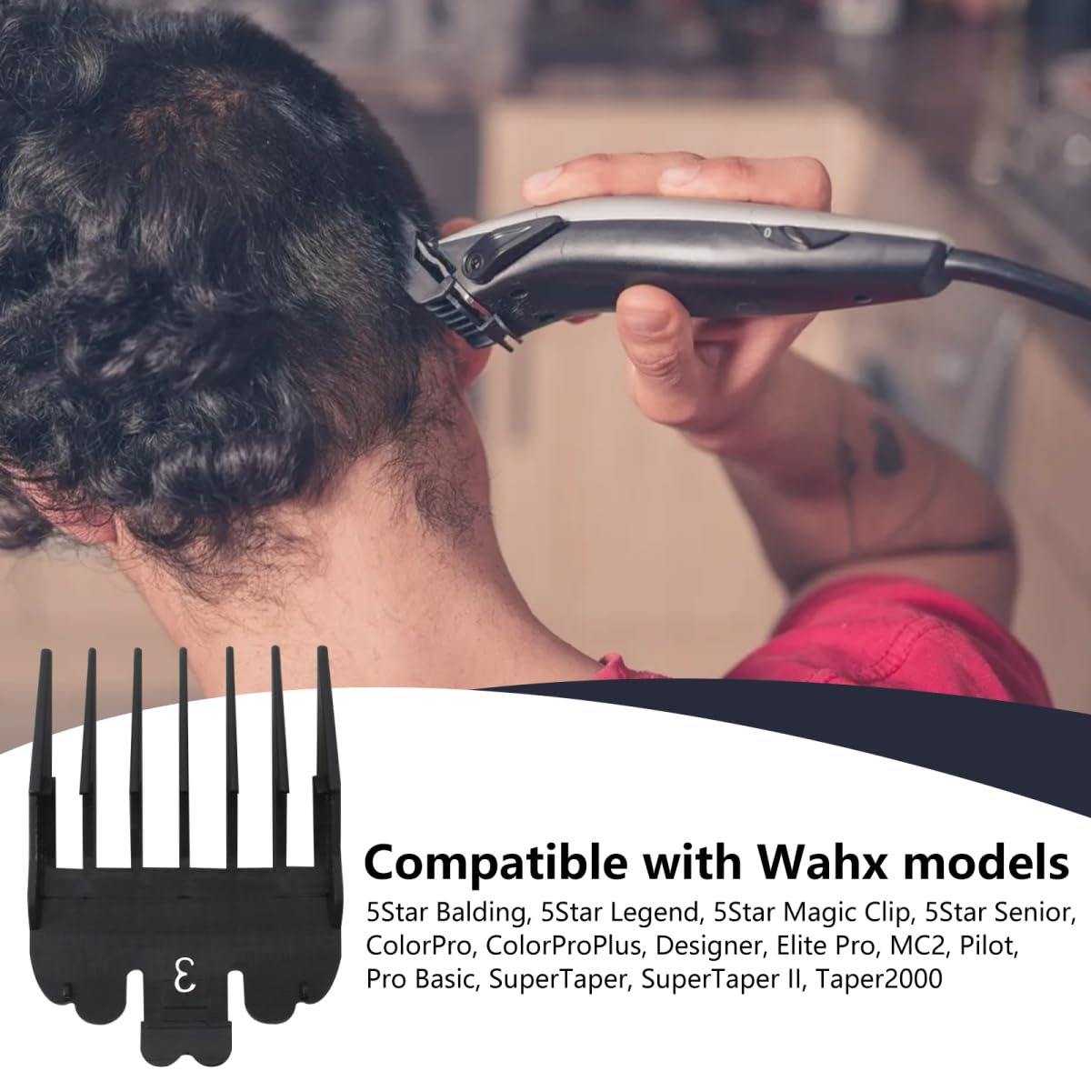 WELURE 6Pcs Clipper Guards Set Compatible for Wa-hl MC2 MC3 Multi-Purpose 79607 Clipper Models - Black Beauty and Personal Care WELURE