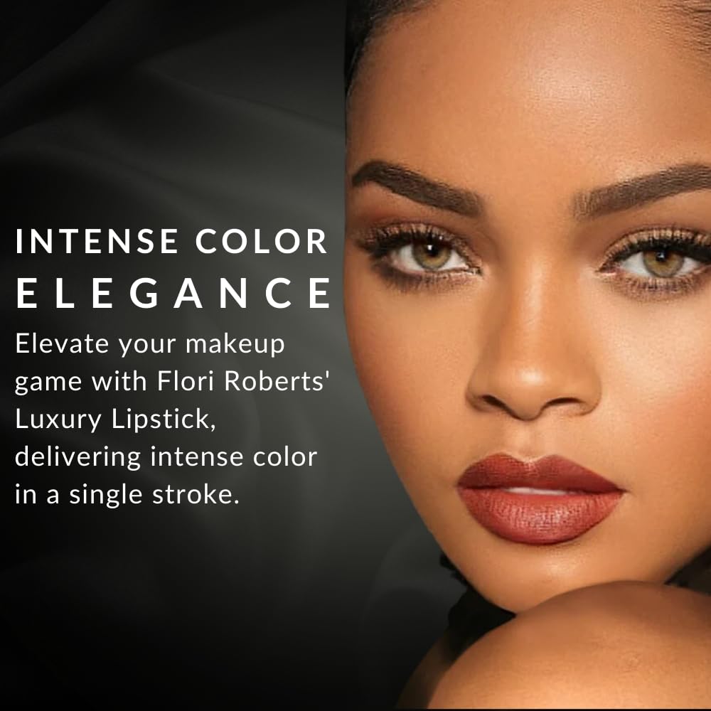 Flori Roberts Luxury Lipstick, Vibrant Lip Makeup for Women of Color or Deeper Skin Tones, Demi-Matte Texture, Hydrates and Conditions Lips Beauty & Personal Care Flori Roberts