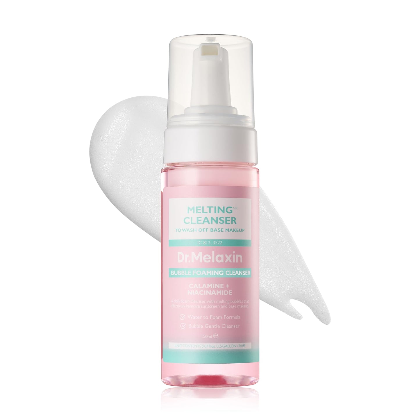 Dr.Melaxin Melting Bubble Foaming Cleanser - Micellar Makeup Remover Face Wash with Calamine and Niacinamide, No Double Cleansing Needed, Gentle Foam Beauty and Personal Care Dr.Melaxin Default Title