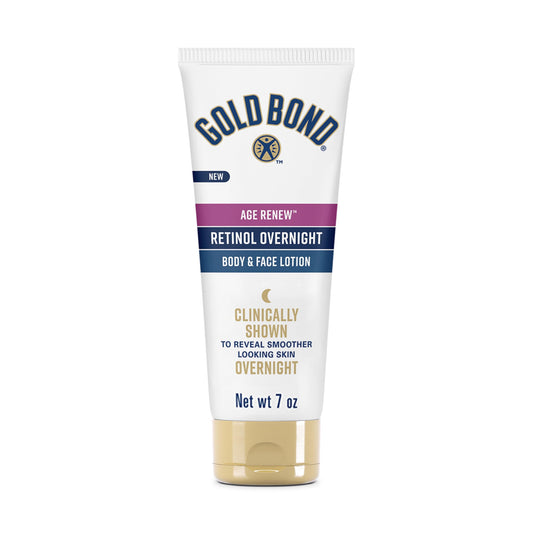 Gold Bond Age Renew Retinol Overnight Body & Face Lotion, With Retinol & Peptide Complex, for Dry Skin, 7 oz. Beauty & Personal Care Gold Bond