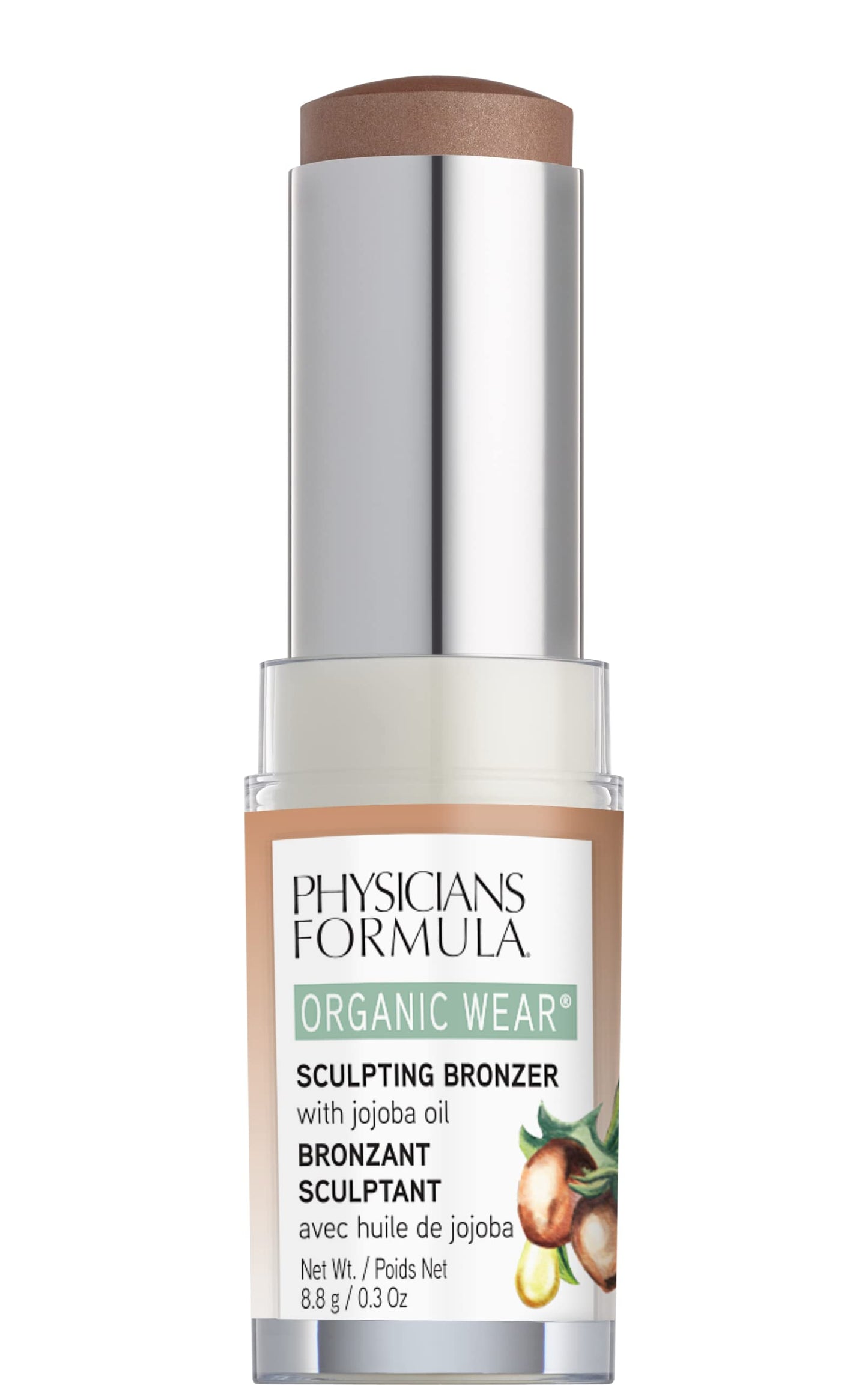 Physicians Formula Organic Wear All Natural Sculpting Face Bronzer Makeup Stick Mocha, Dermatologist Approved, 2- Mocha Beauty & Personal Care Physicians Formula