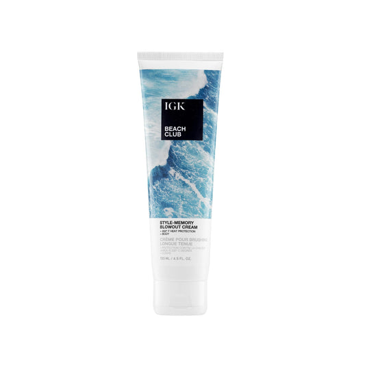 IGK BEACH CLUB Style-Memory Blowout Cream | Volume + Bounce + Heat Protectant | Vegan + Cruelty Free | 4.5 Oz Beauty & Personal Care IGK