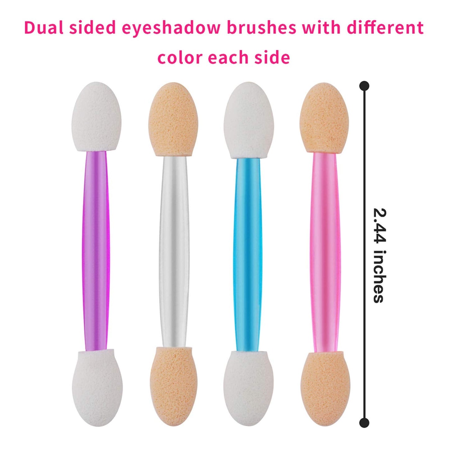 Cuttte 120PCS Disposable Dual Sides Eye Shadow Sponge Applicators with Container, 4 Colors Eyeshadow Brushes Makeup Applicator Beauty & Personal Care Cuttte