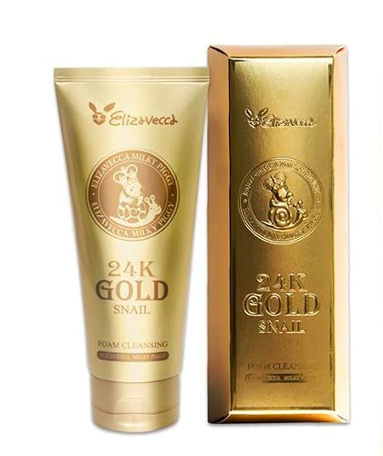 Elizavecca 24k Gold Snail Foam Cleansing 180ml/6.09 fl.oz. - Facial Cleansing | Face Cleansing Foam Beauty & Personal Care Elizavecca