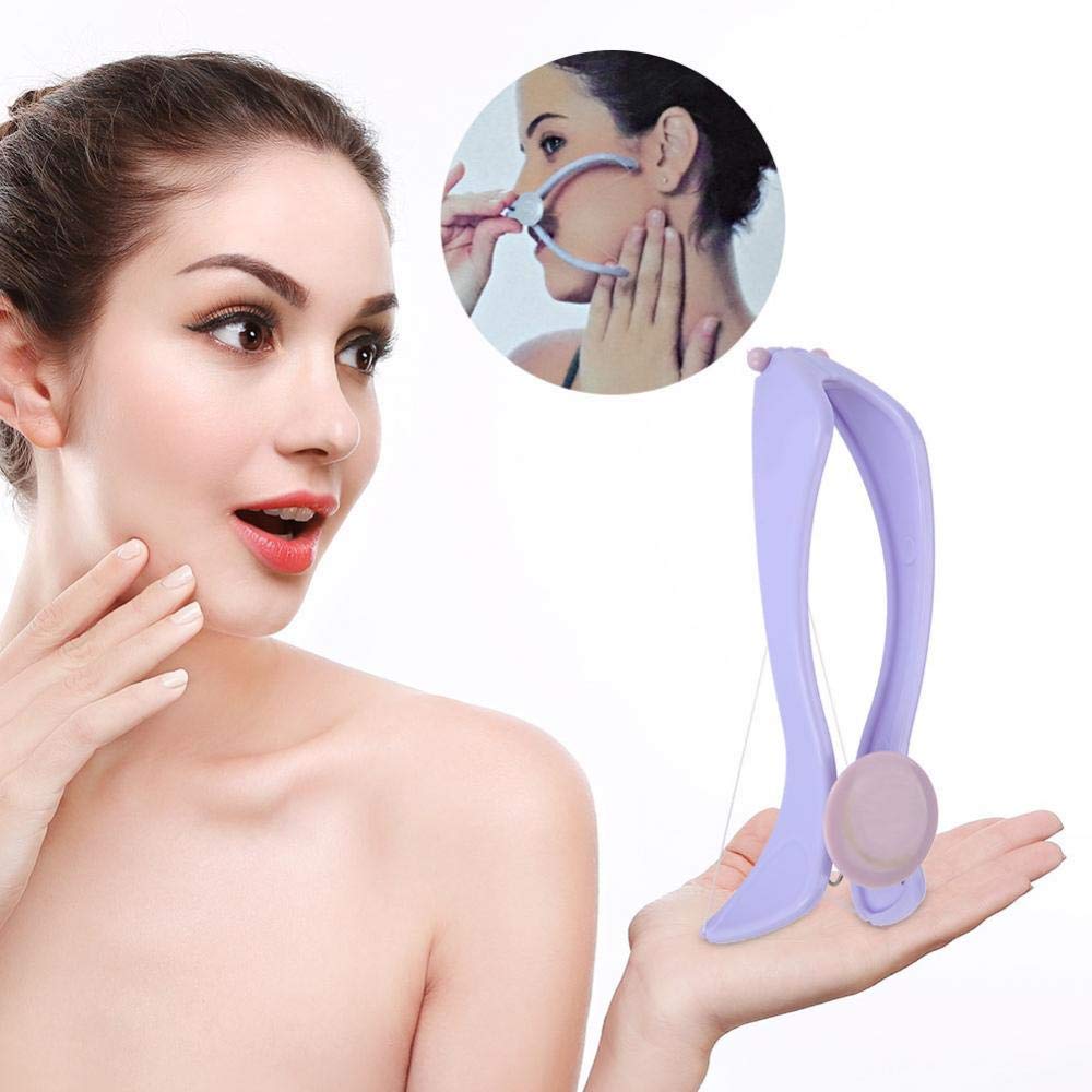 Facial Epilator, Comfortable Facial Hair Threading Removal ABS Threading Hair Removal Epilator with 10 Cotton Lines for Women(Glasses boxed) Beauty and Personal Care Qqmora