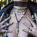 DoubleNine Boho Coin Choker Gypsy Gothic Necklace Suede Black Tribal Accessories for Women Girls Beauty & Personal Care Doubnine
