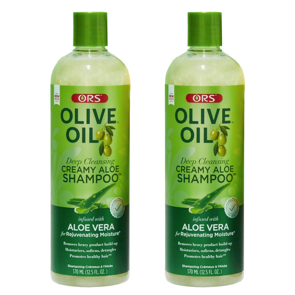 ORS Olive Oil Moisture Restore Creamy Aloe Shampoo Infused with Aleo Vera 12.5 Ounce (Pack of 2)