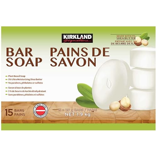 KIRKLAND Signature Bar Soap with Shea Butter, 4.5 Ounce (15 Count) Beauty & Personal Care KIRKLAND