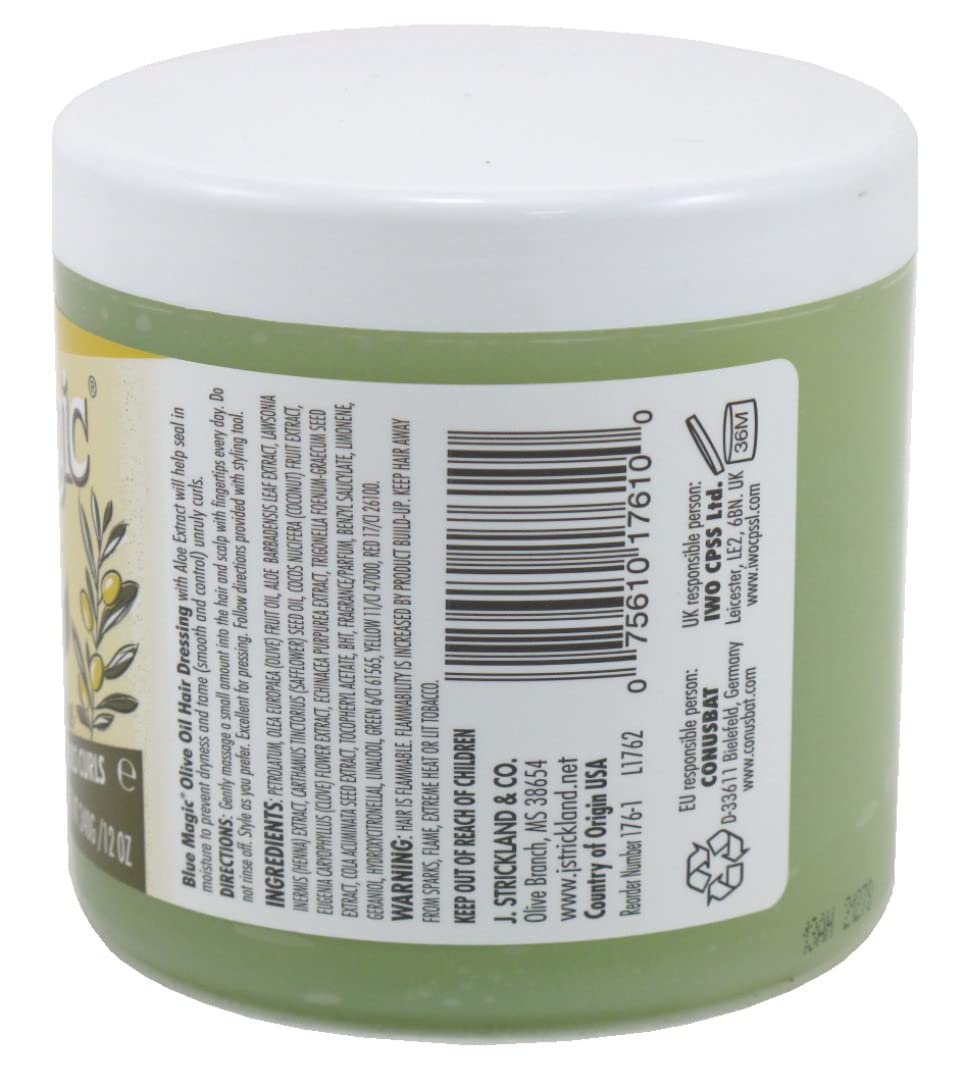 Blue Magic Olive Oil Hair Dressing with Aloe Vera 12 Ounce Beauty & Personal Care SHANGYUEFEI