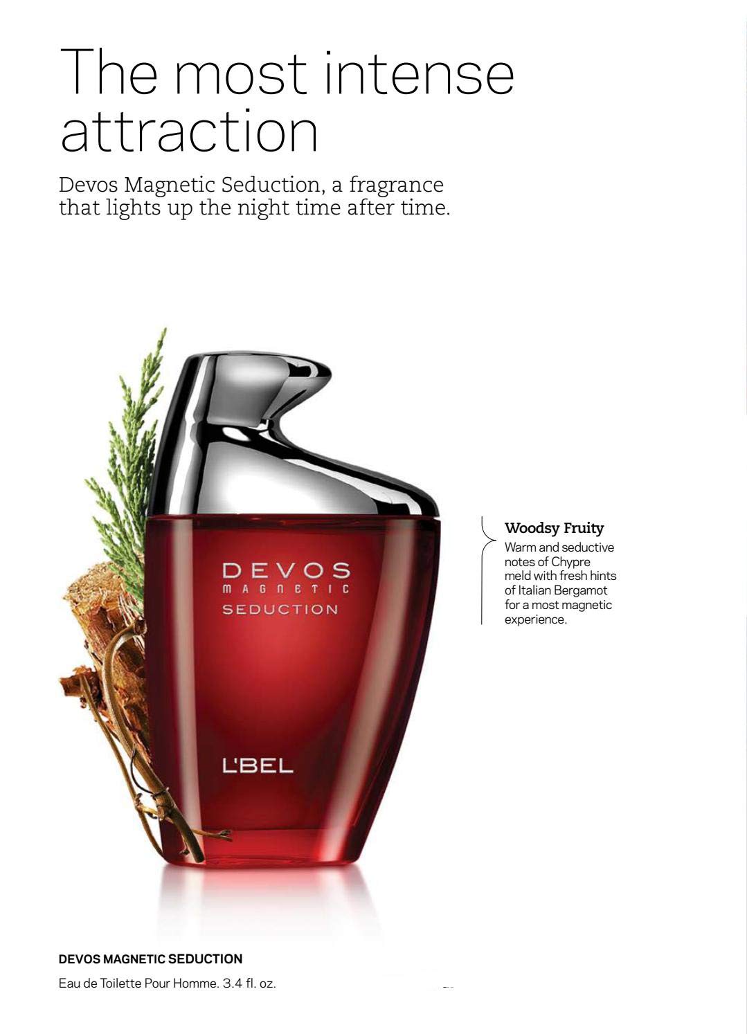 DEVOS MAGNETIC SEDUCTION by L'Bel Cologne EAU DE TOILETTE Pour Homme fragrance 3.4 Oz (3.4 Oz) Beauty & Personal Care Made In Colombia